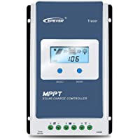 EPEVER Controlador de carga solar 10A MPPT Regulador de cargador automático con pantalla LCD incorporada para paneles…